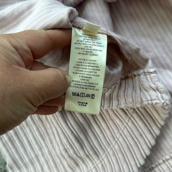 Free People Raquel Corduroy Top Dusty Pink Medium - Picture 8 of 10